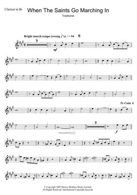 When the Saints Go Marching in Clarinet Sheet Music: A Journey into the World of Clarinet Classics